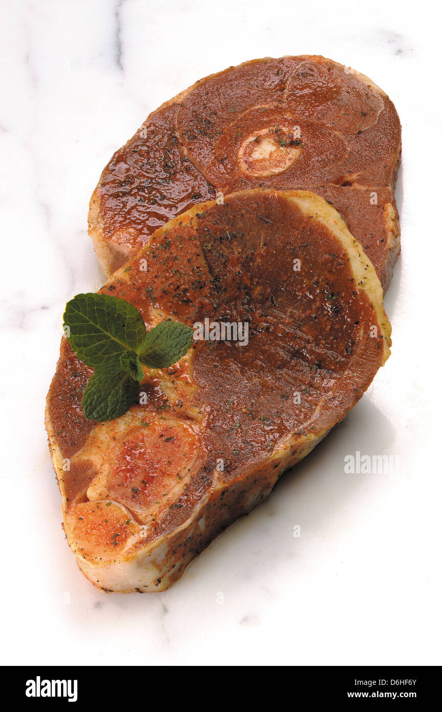 Minted lamb chops Stock Photo - Alamy