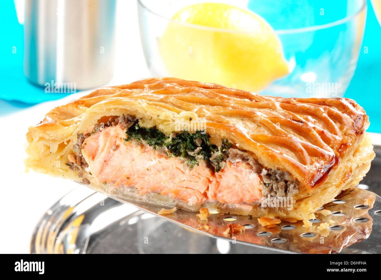 Salmon en croute Stock Photo Alamy