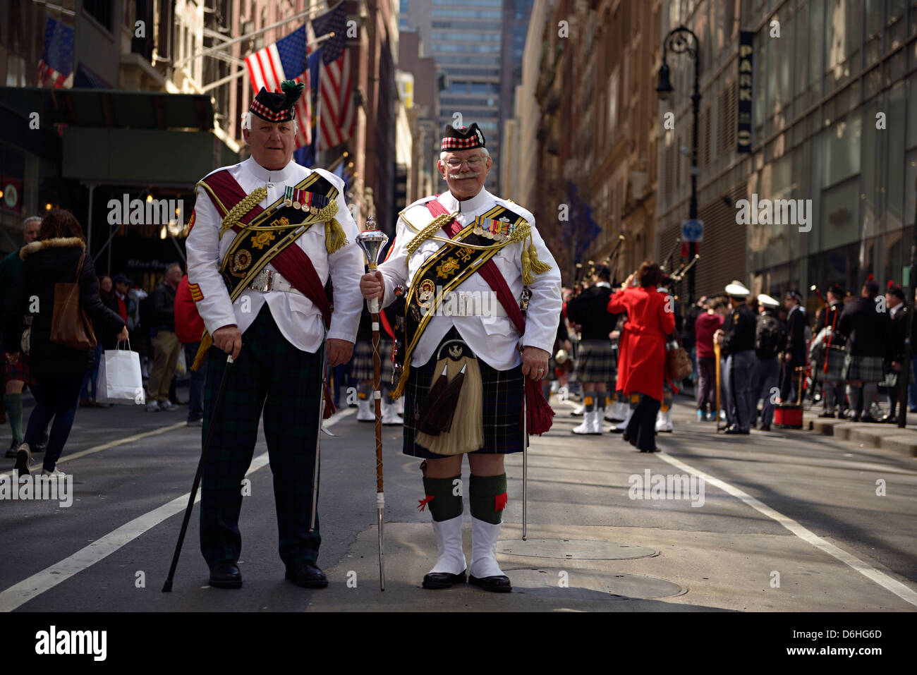 tartan day parade new york Stock Photo
