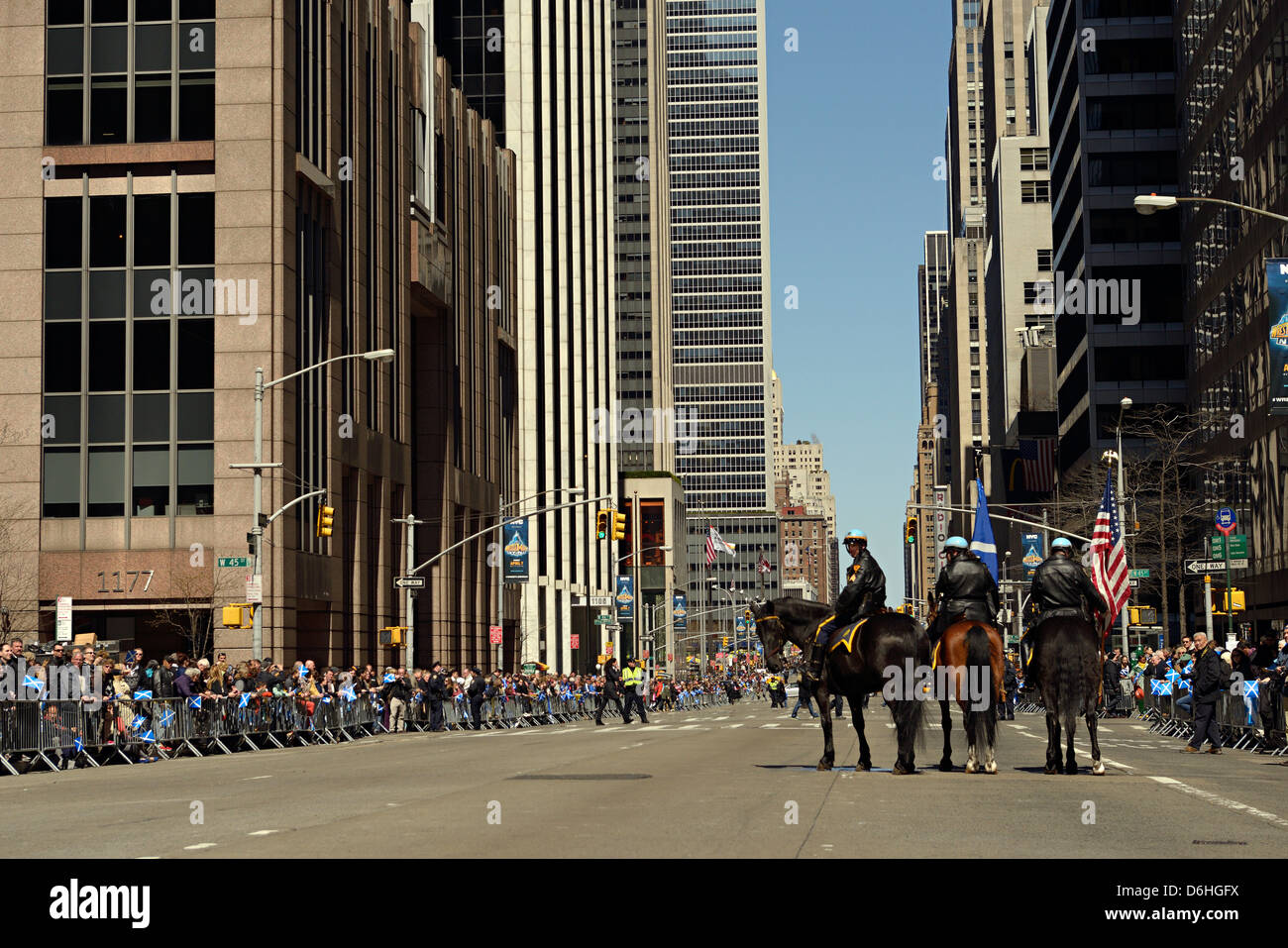 tartan day parade new york Stock Photo