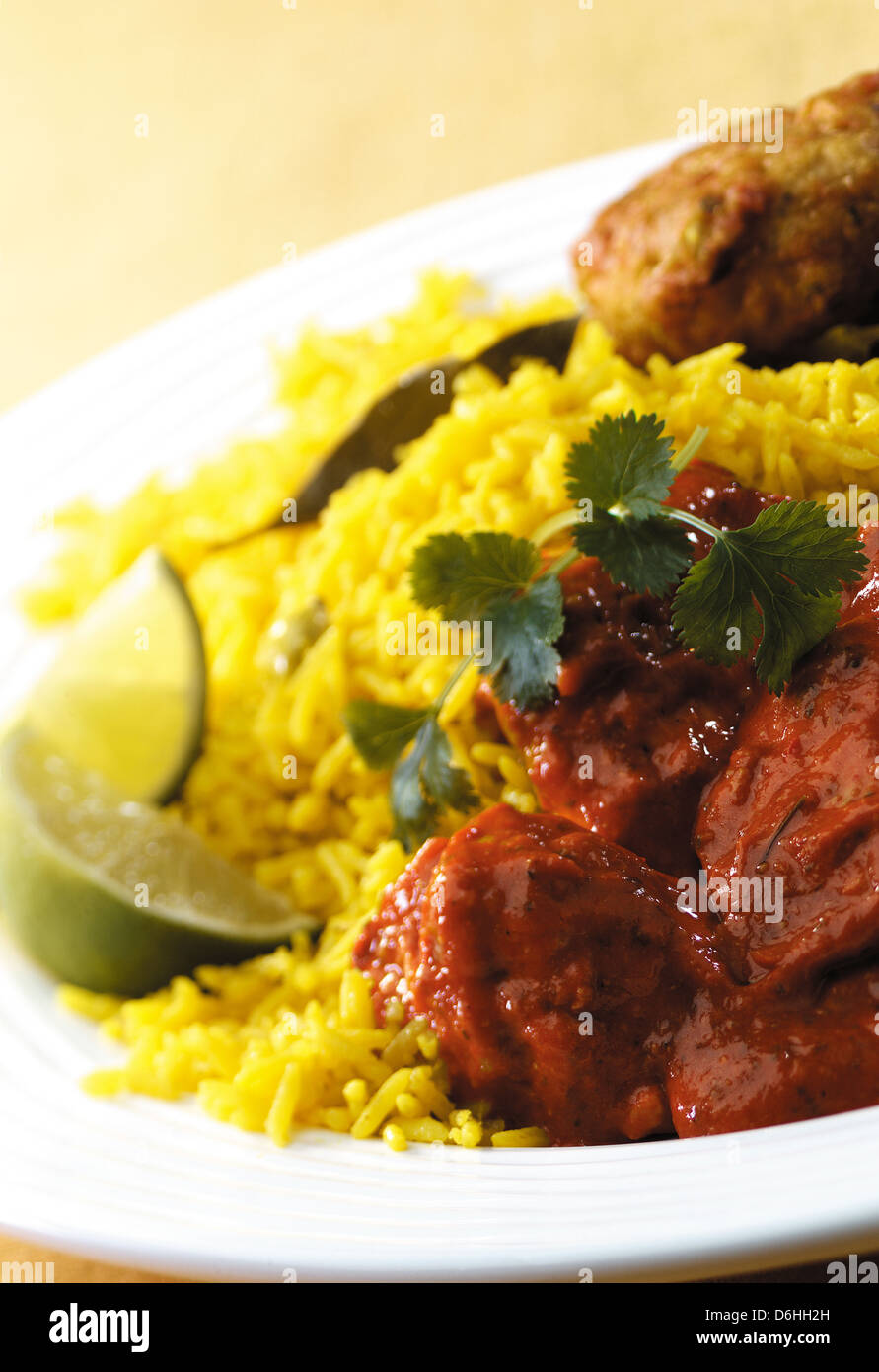 Beef curry with rice Stock Photo - Alamy