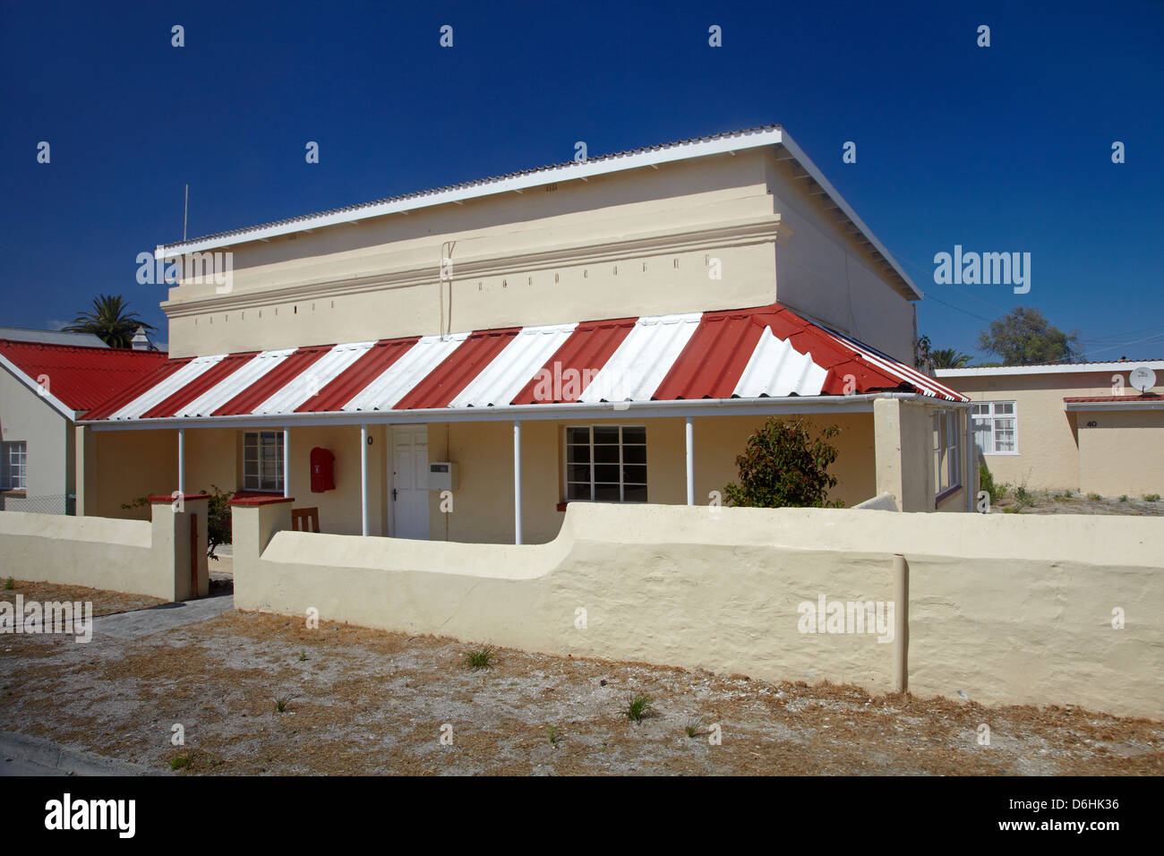 Houses, Robben Island, Table Bay, Cape Town, South Africa Stock Photo