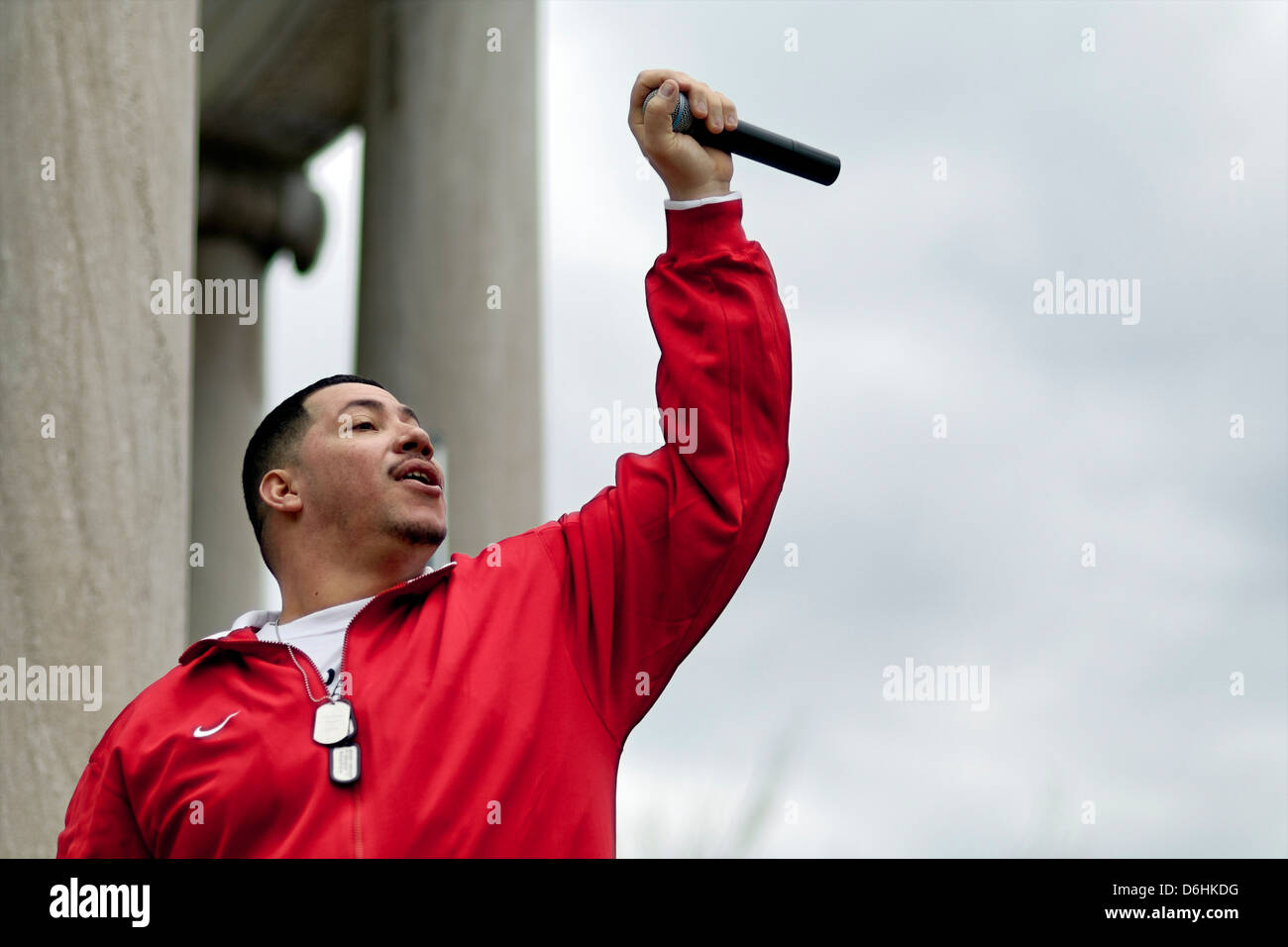 Andres 'DraMatik' Gonzalez raps Stock Photo