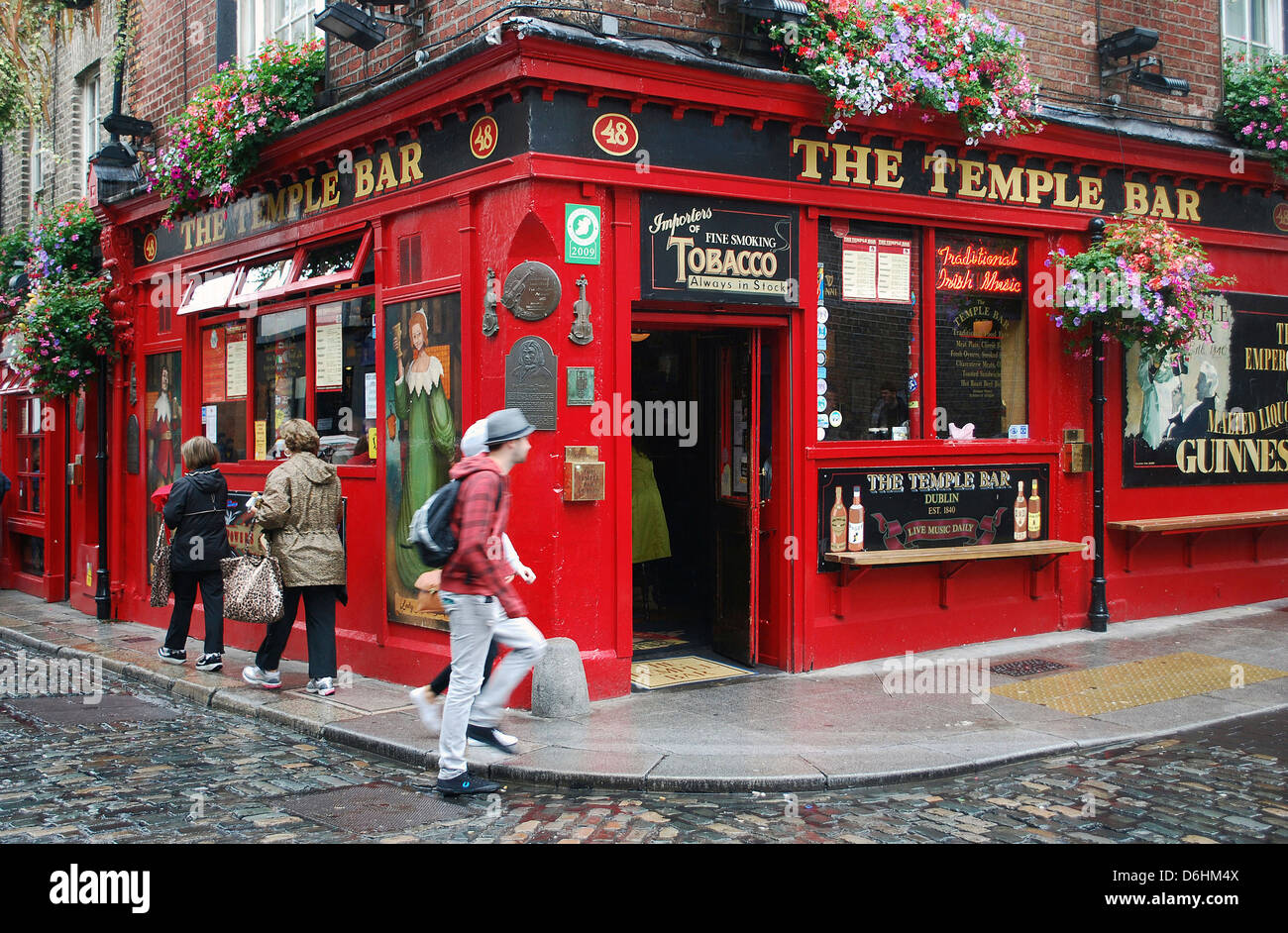 The Temple Bar in Dublin's most visited neighborhood, Dublin, Ireland