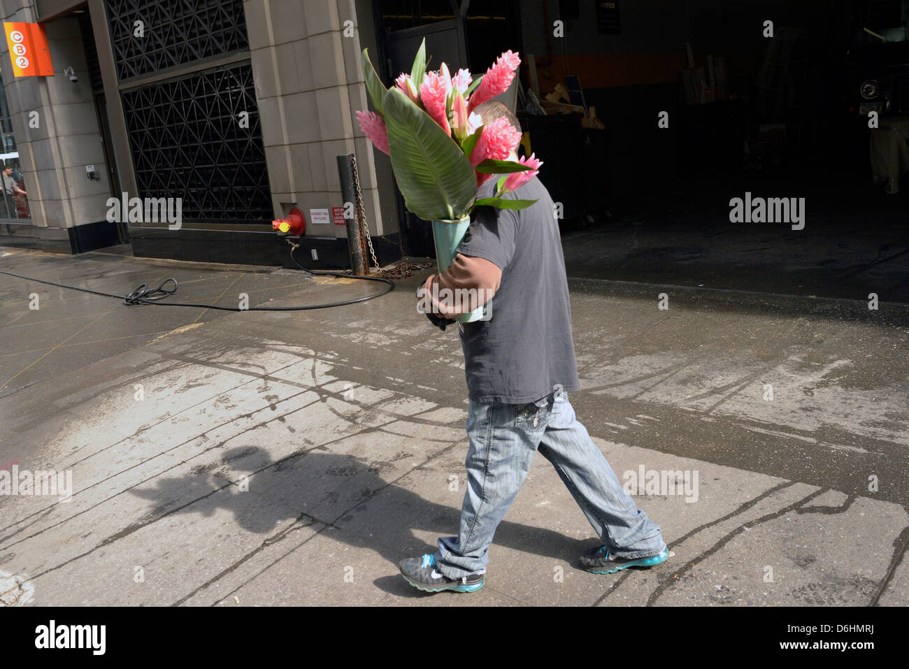 new york flower carrier Stock Photo