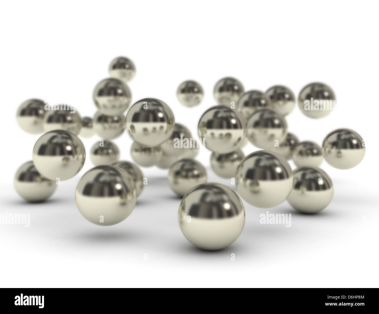 Large group of metal balls falling Stock Photo Alamy