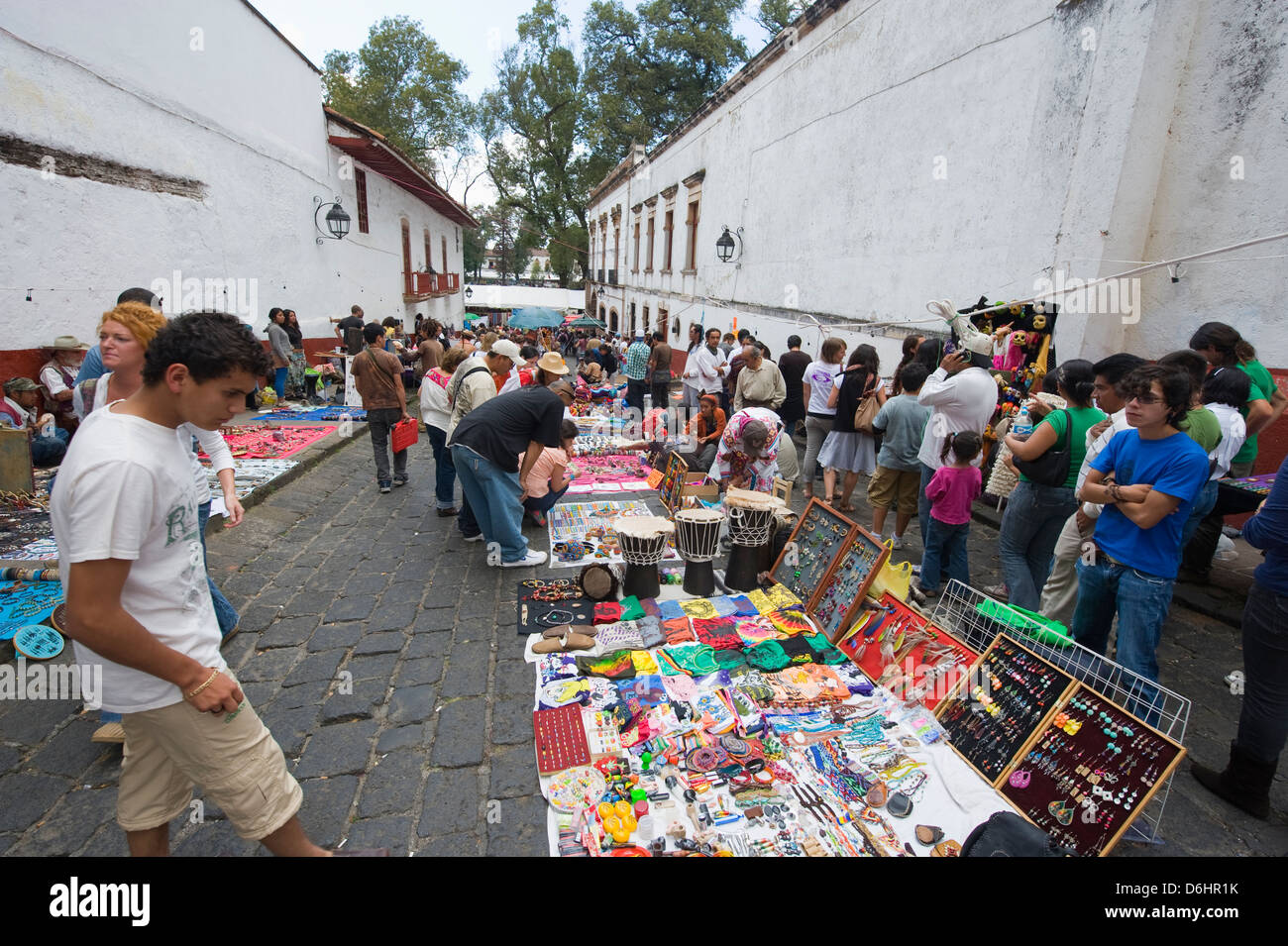 market during Day of the Dead festival, Patzcuaro, Michoacan state, Mexico, North America Stock Photo