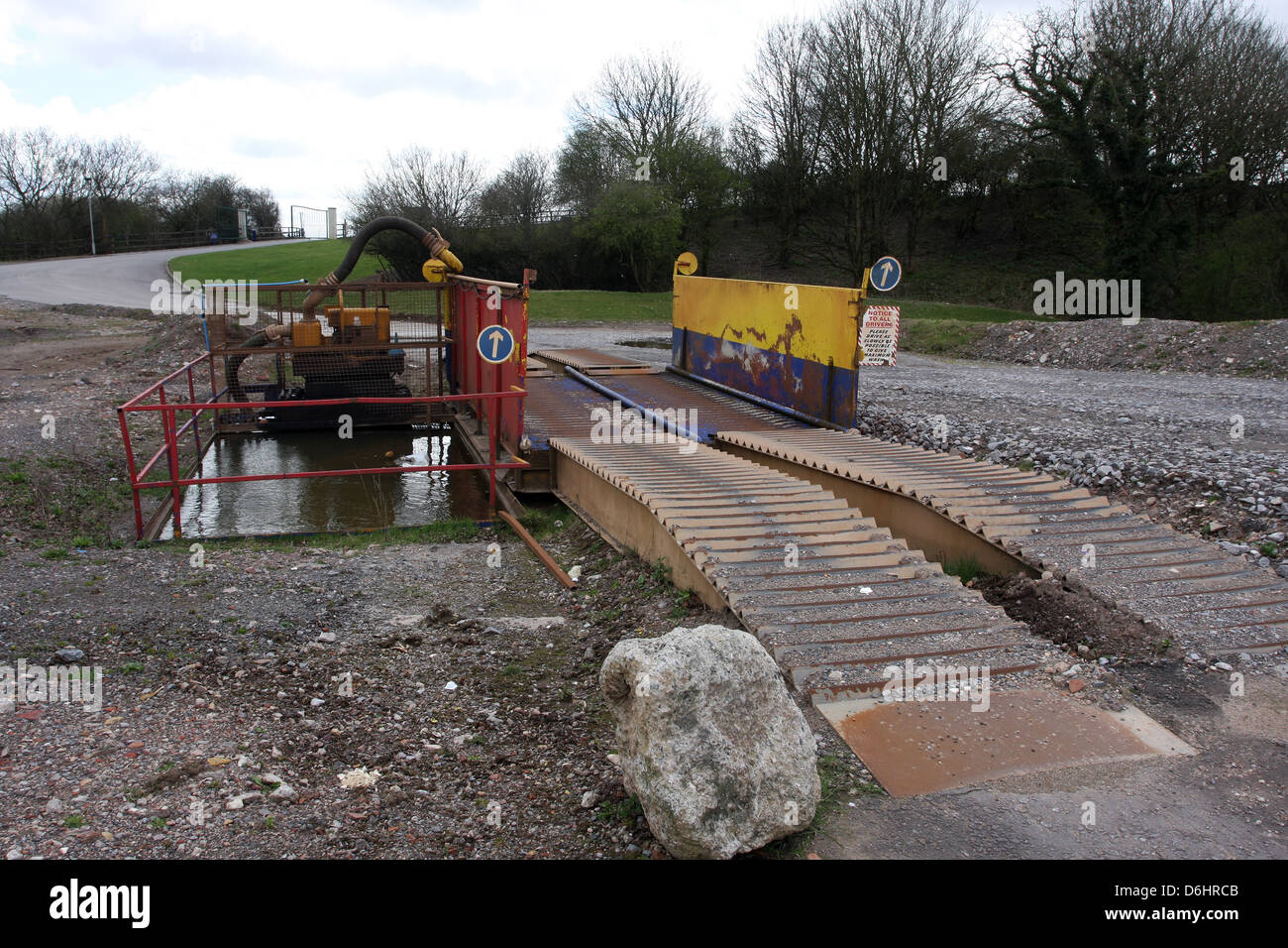 Construction site wheel wash, Near Bradley Stoke, Bristol, April 2013