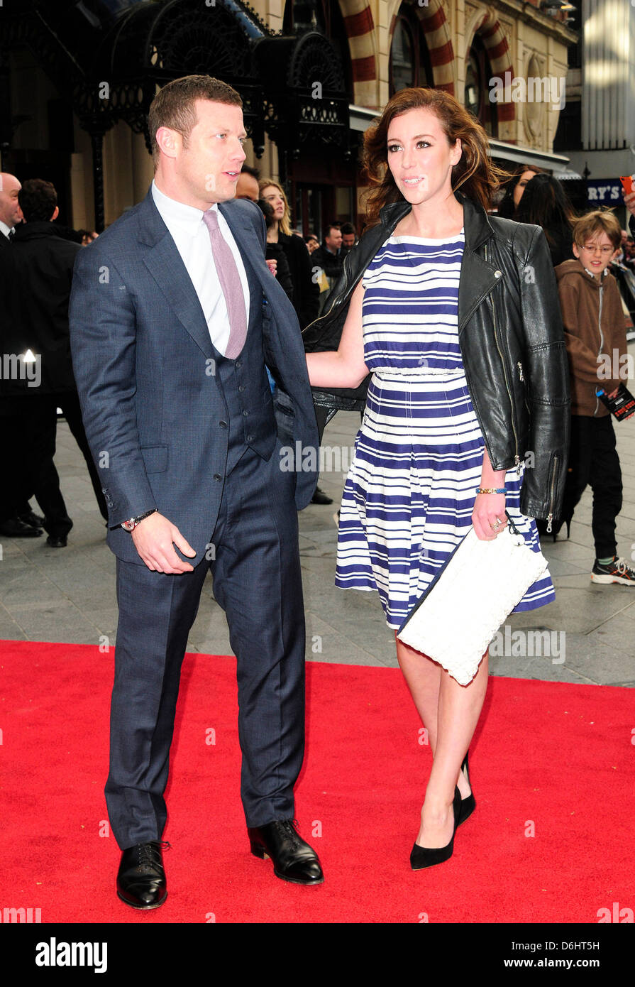 London, UK. 18th April, 2013. Dermot O'Leary; Dee Koppang  attend the Uk Premiere of Iron Man 3  Odeon Leicester Square London. Stock Photo