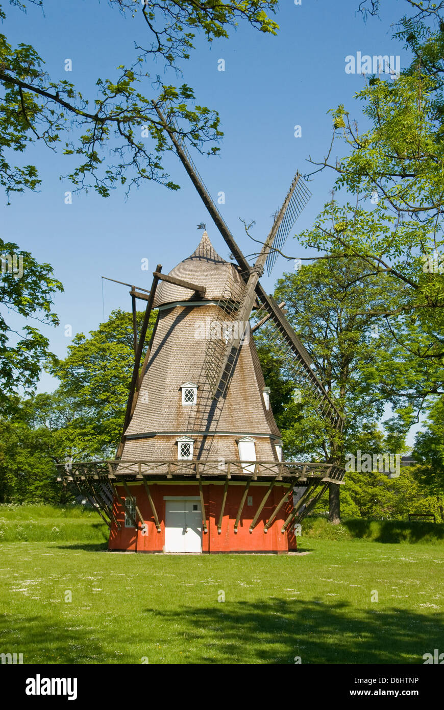 Windmill at Kastellet, Copenhagen, Denmark Stock Photo