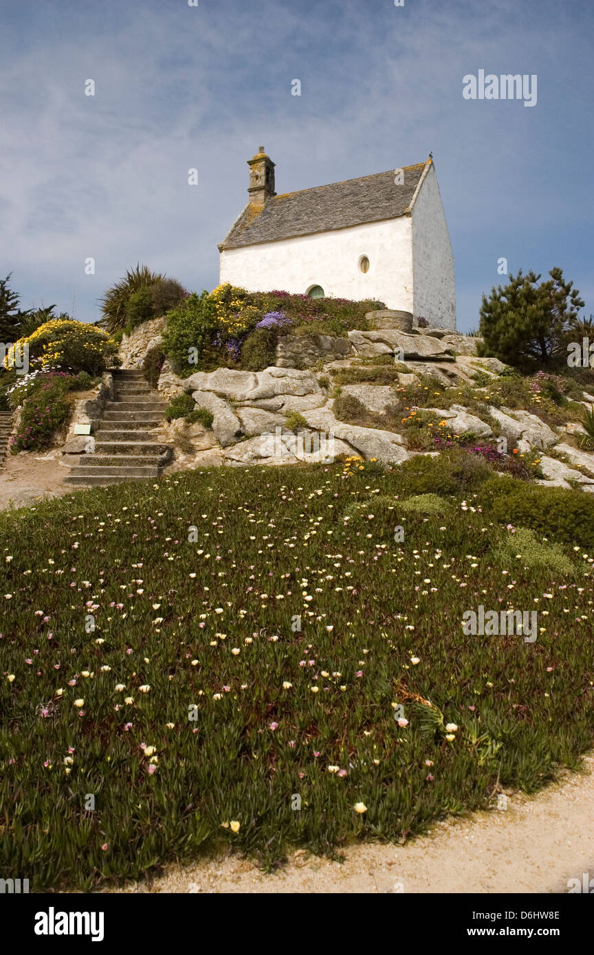 Chapelle Sainte-Barbe, Roscoff, Brittany, France Stock Photo