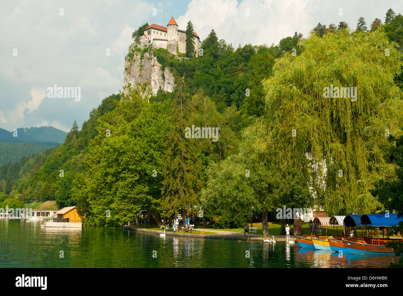Bled Castle and Lake, Bled, Slovenia Stock Photo