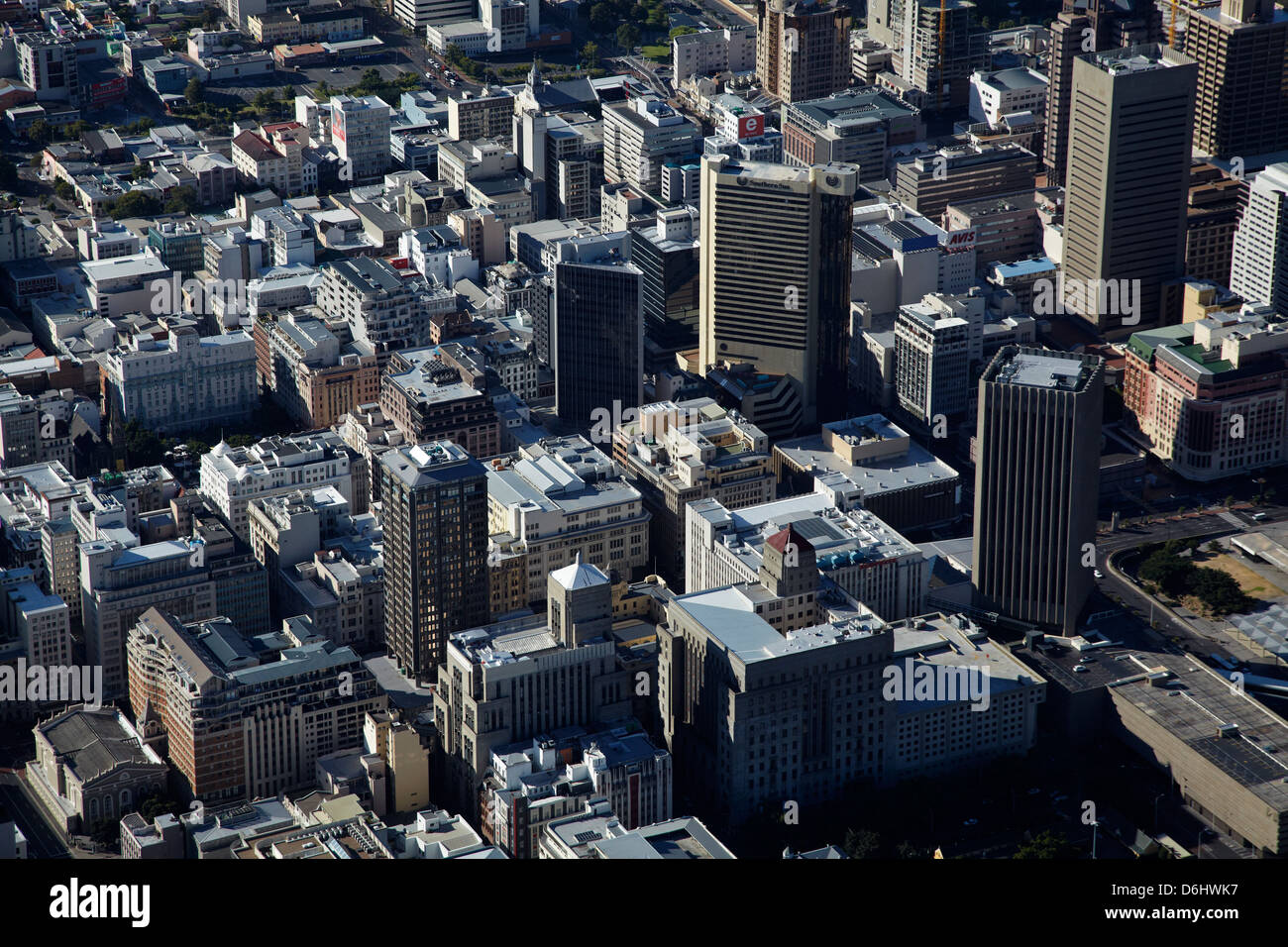 Cape Town CBD, South Africa - aerial Stock Photo