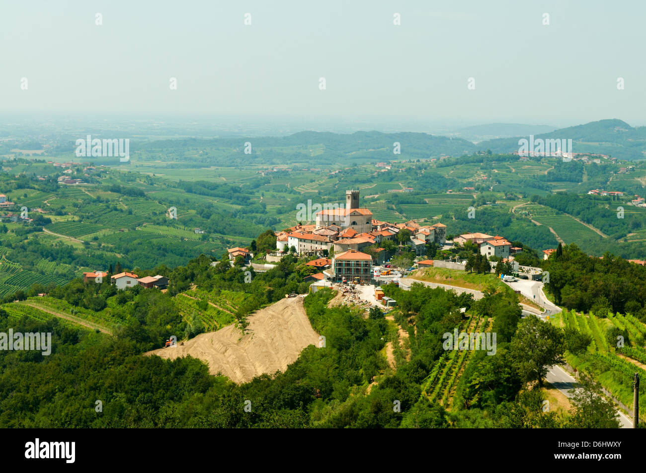 Grape Growing around Smartno, Brda, Slovenia Stock Photo