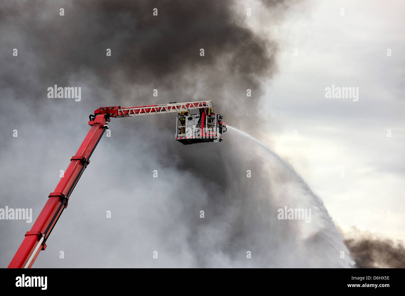 Berlin, Germany, extinguishing the fire works in Berlin-Siemens City Stock Photo