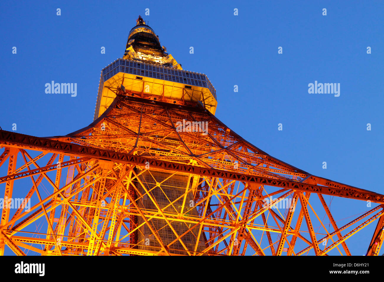 Tokyo Tower illuminated at night Japan Stock Photo - Alamy