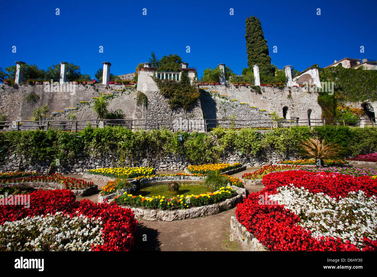 Europe, Italy, Amalfi Coastline, Ravello, View of the Villa Rufolo in Ravello, Italy Stock Photo