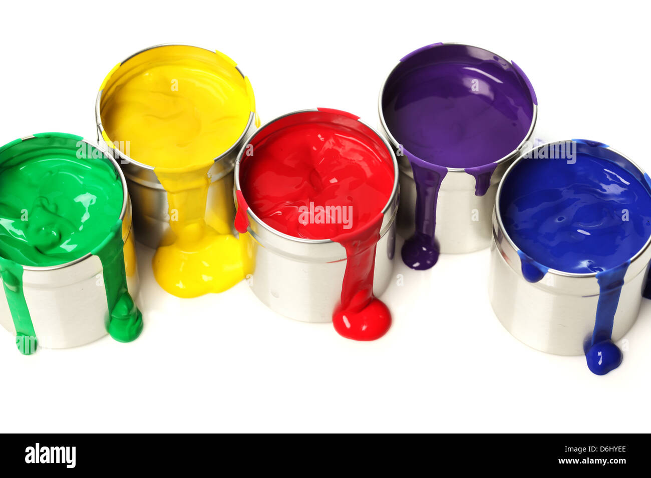 Cans of paint Stock Photo Alamy