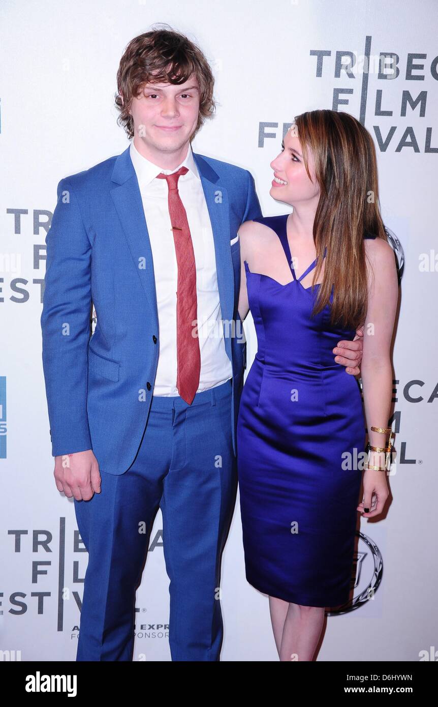 New York USA. April 18 2013. Evan Peters Emma Roberts at ADULT