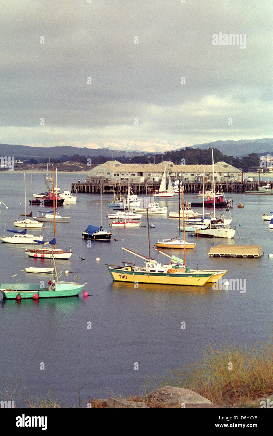 early morning  view on Fisherman's wharf on Monterey Bay Stock Photo