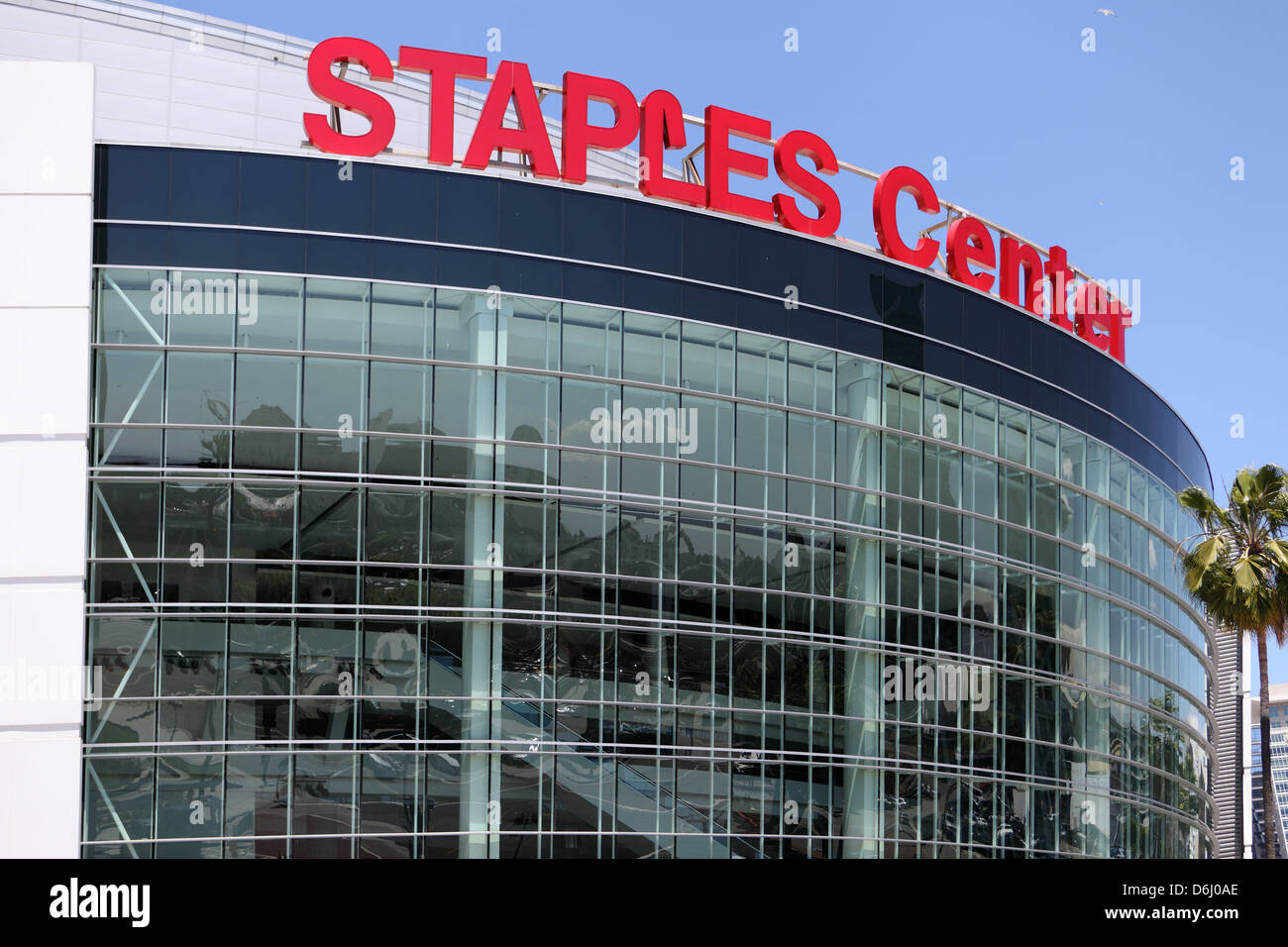 LOS ANGELES, CALIFORNIA, USA - April 16, 2013 - The Staples Center in Downtown Los Angeles on April 16, 2013. Stock Photo