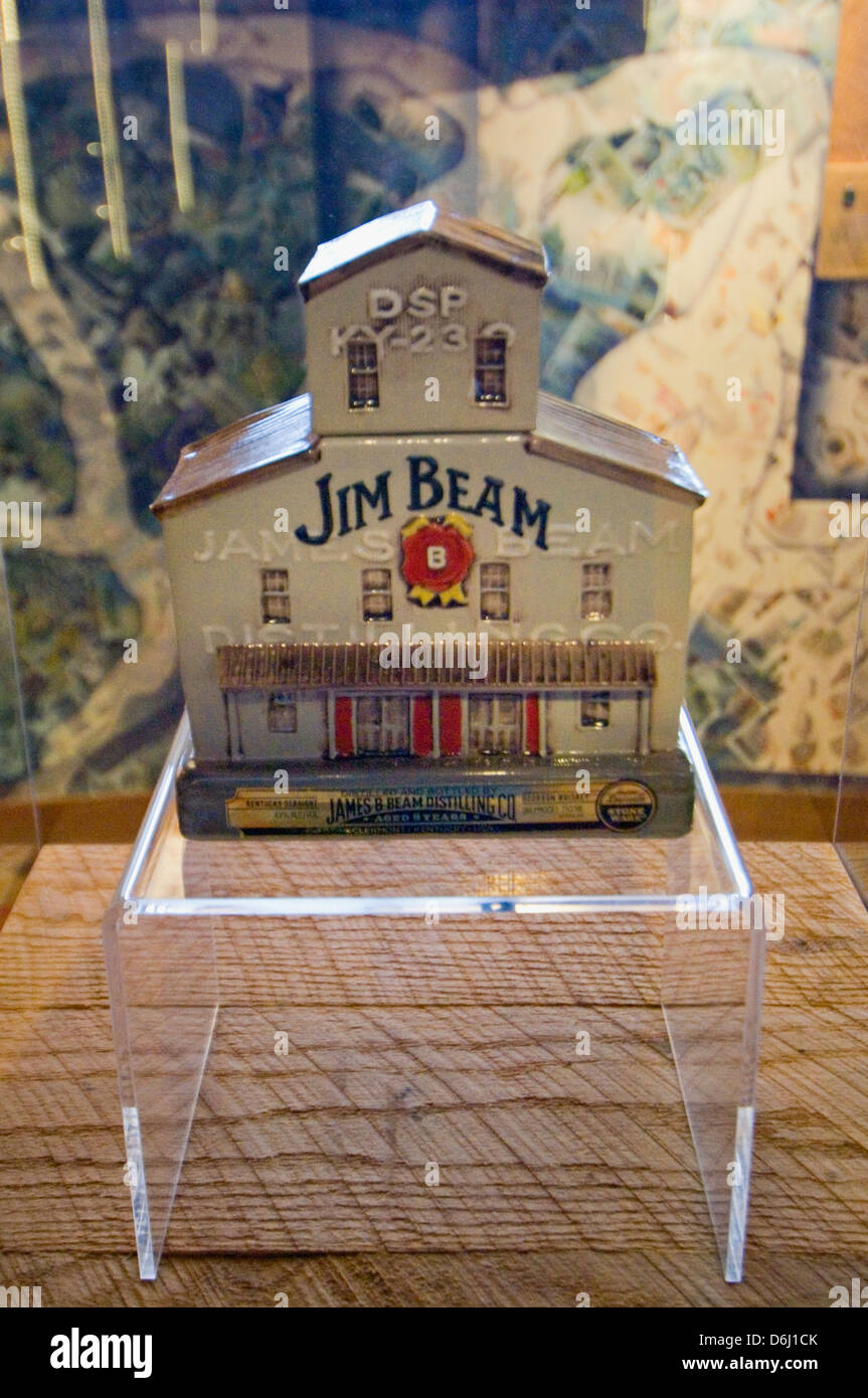 Collectible American Stillhouse Jim Beam Bourbon Decanter on Display at the Jim Beam Distillery in Clermont, Kentucky Stock Photo