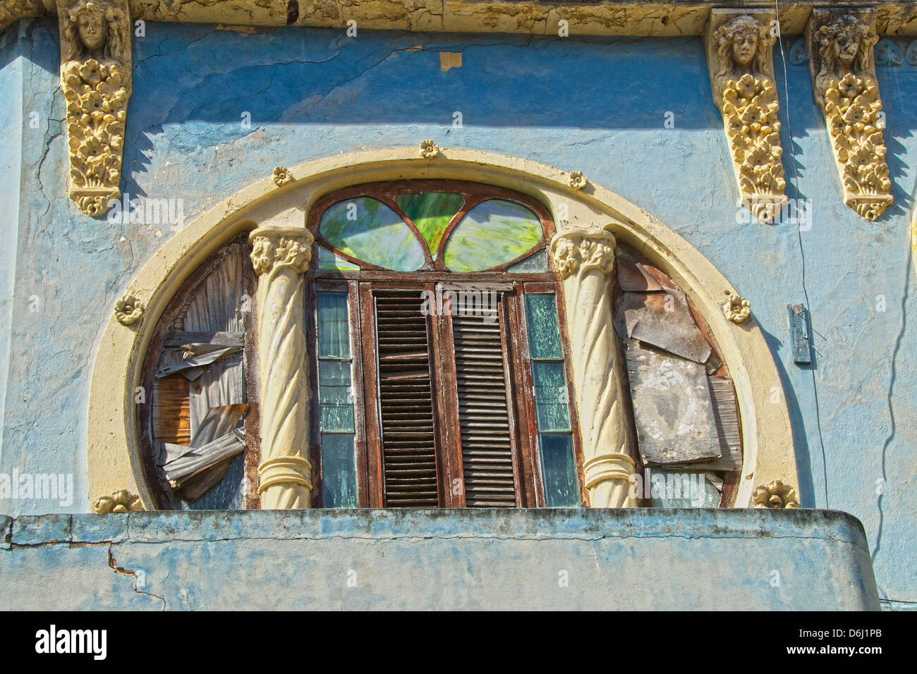 Havana art deco window Stock Photo