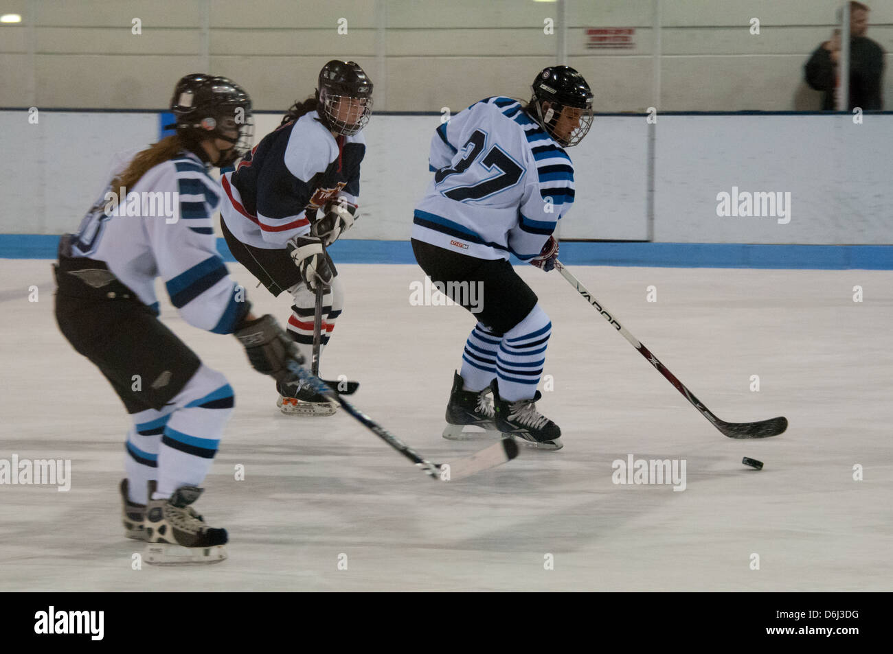 Female Hockey players Canada Stock Photo
