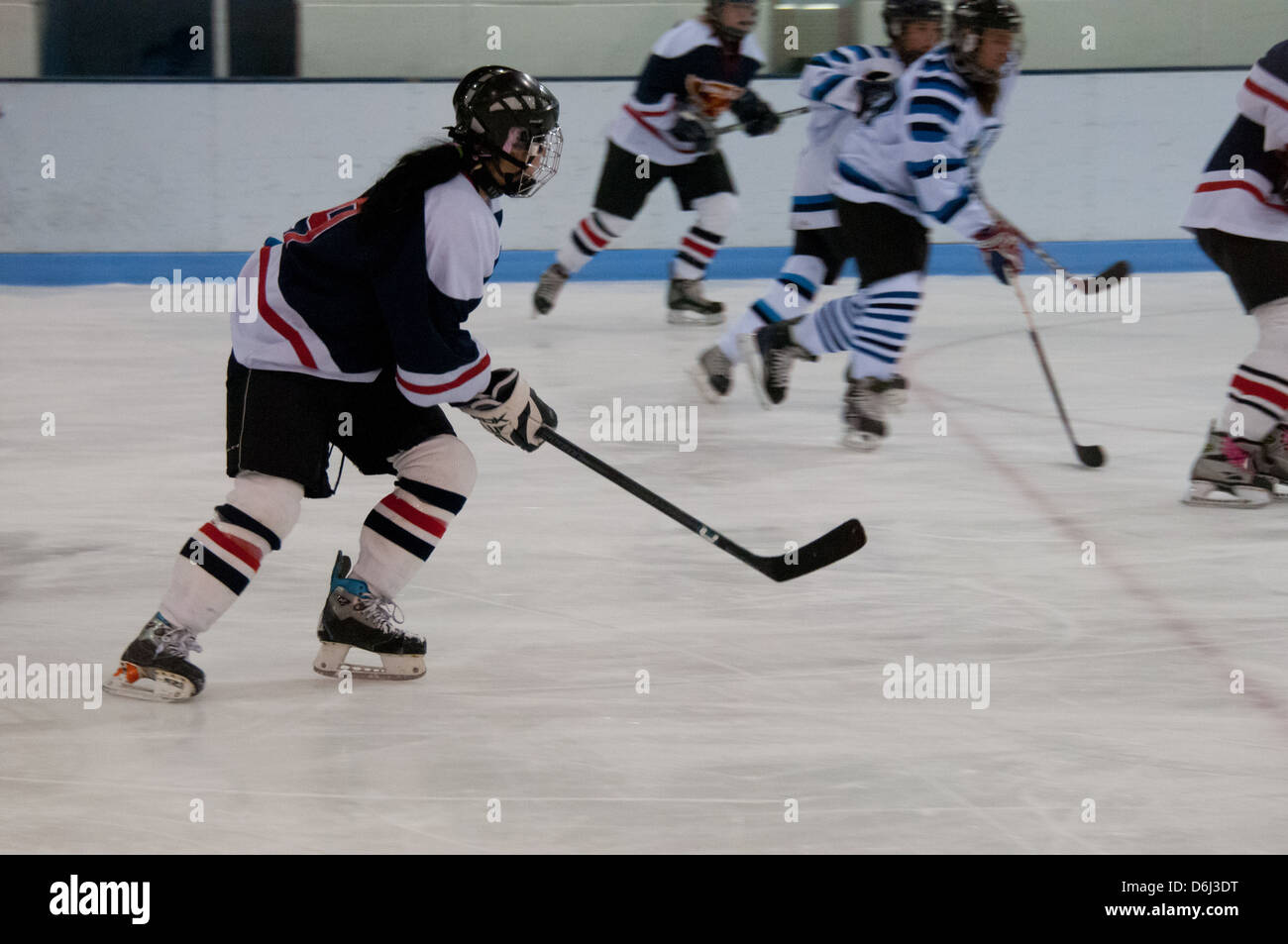 Female Hockey players Canada Stock Photo