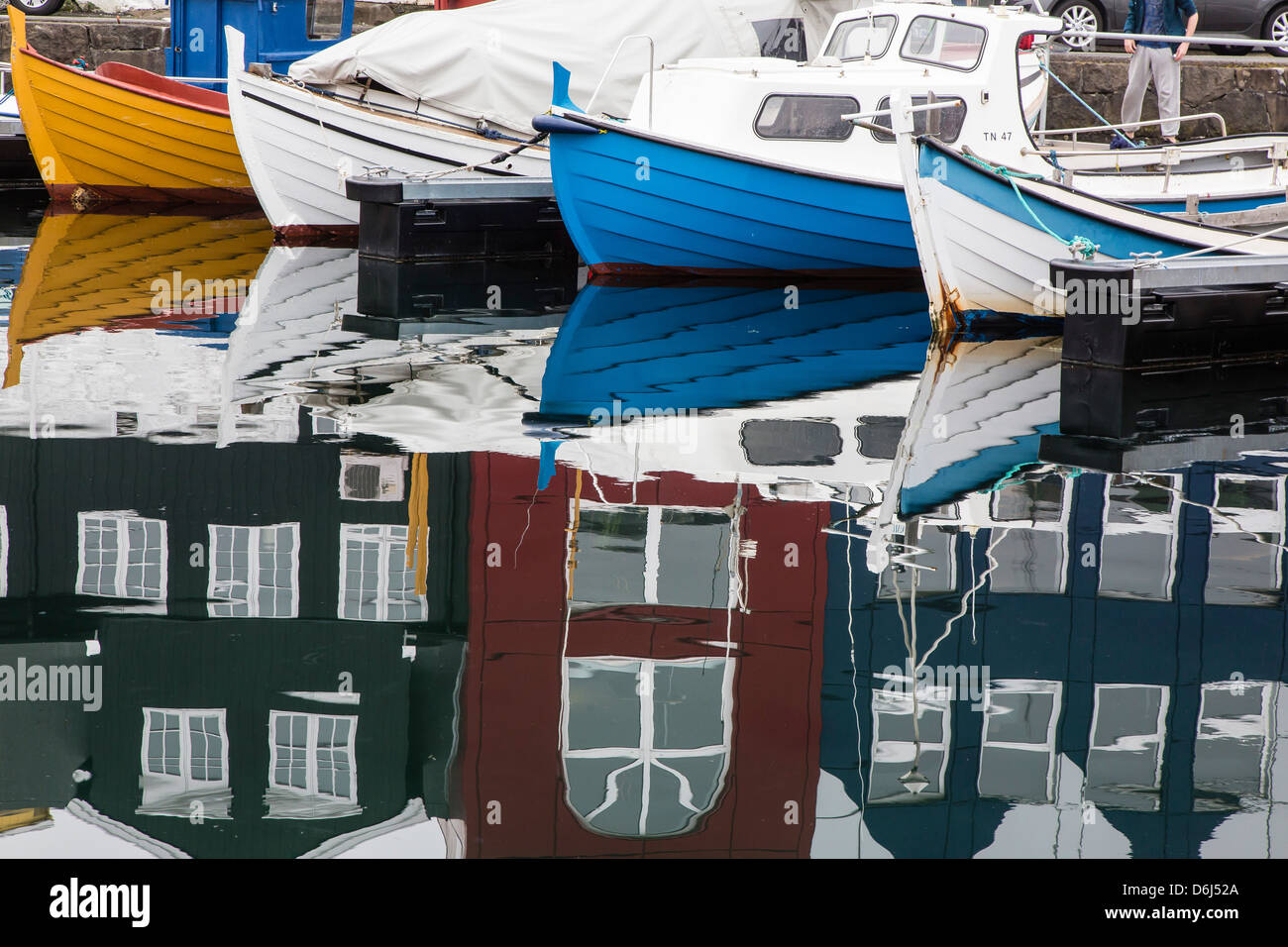 Harbor of Torshavn, Streymoy, Faroe Islands, Denmark, Europe Stock Photo