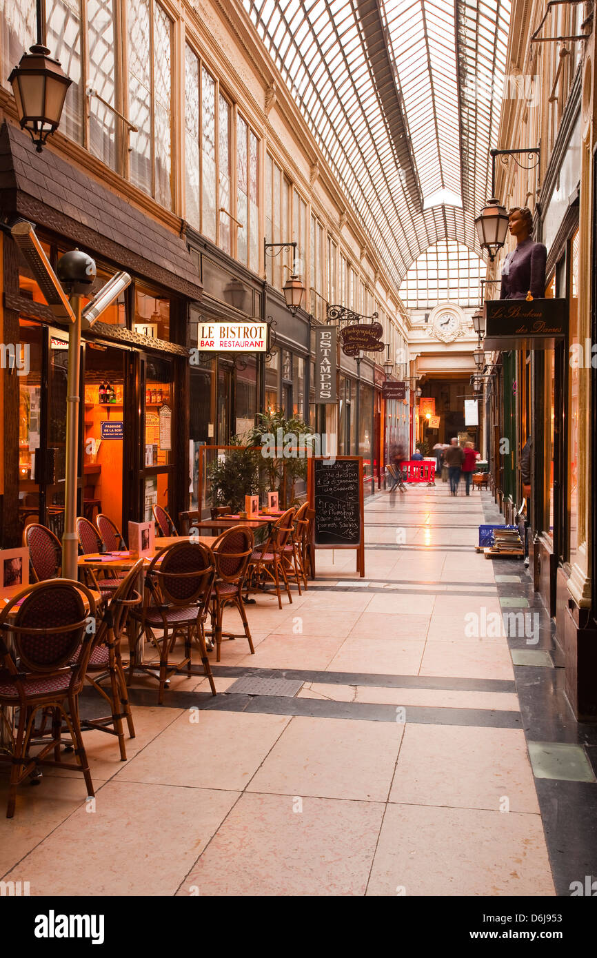 Passage des Panoramas in central Paris, France, Europe Stock Photo
