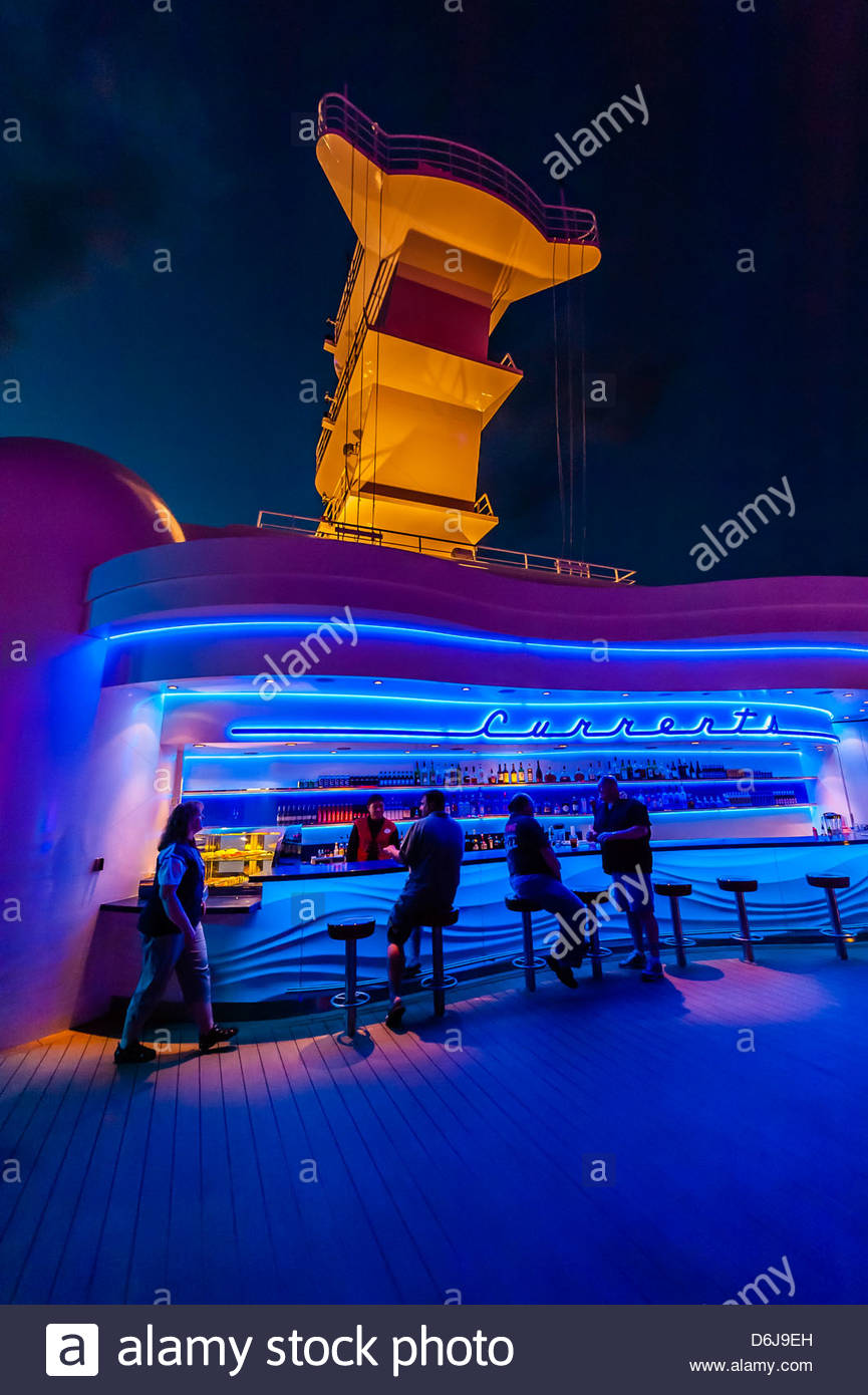 The "Currents" bar aboard the new Disney cruise ship "Disney Dream