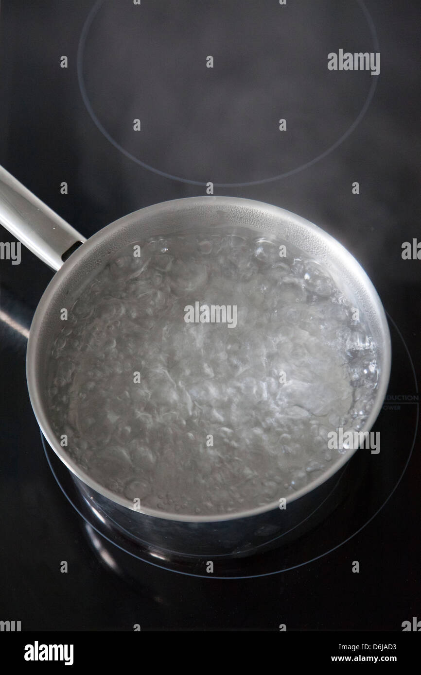 Pot of Boiling Water Stock Photo Alamy