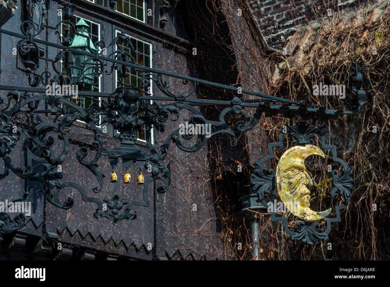 Artistic forging element in Bruges, Belgium Stock Photo