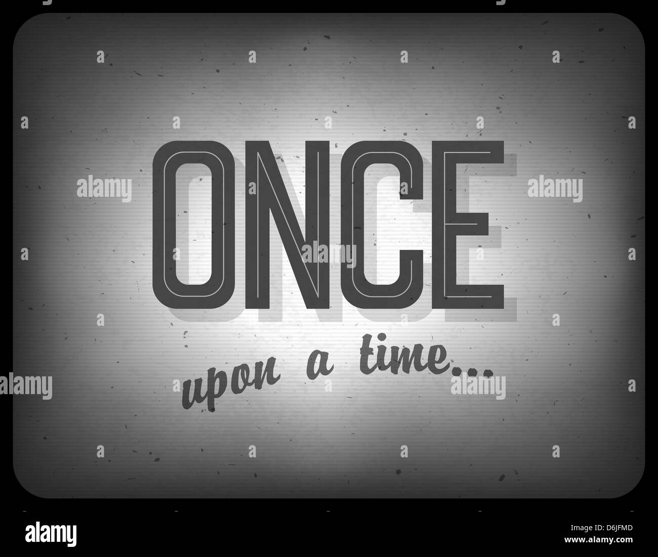 Old cinema phrase (once upon a time), Stock Photo
