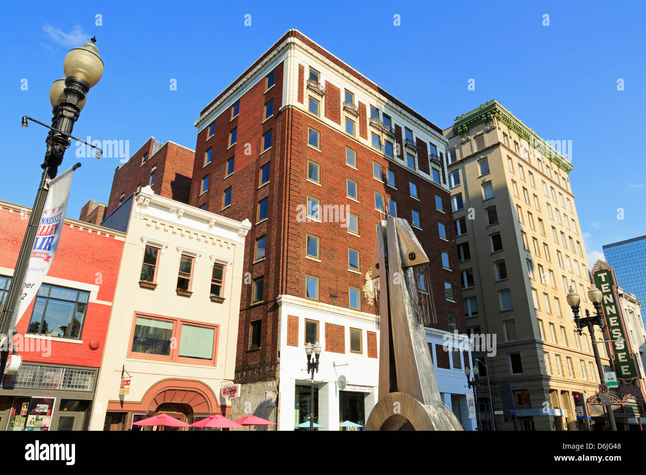Gay Street, Knoxville, Tennessee, United States of America, North America Stock Photo