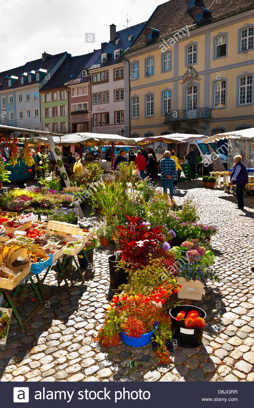 Freiburg Cathedral Market Stock Photos & Freiburg Cathedral Market