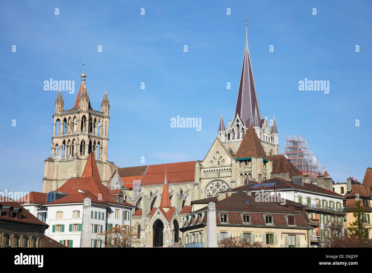 Lausanne Cathedral, Lausanne, Vaud, Switzerland, Europe Stock Photo