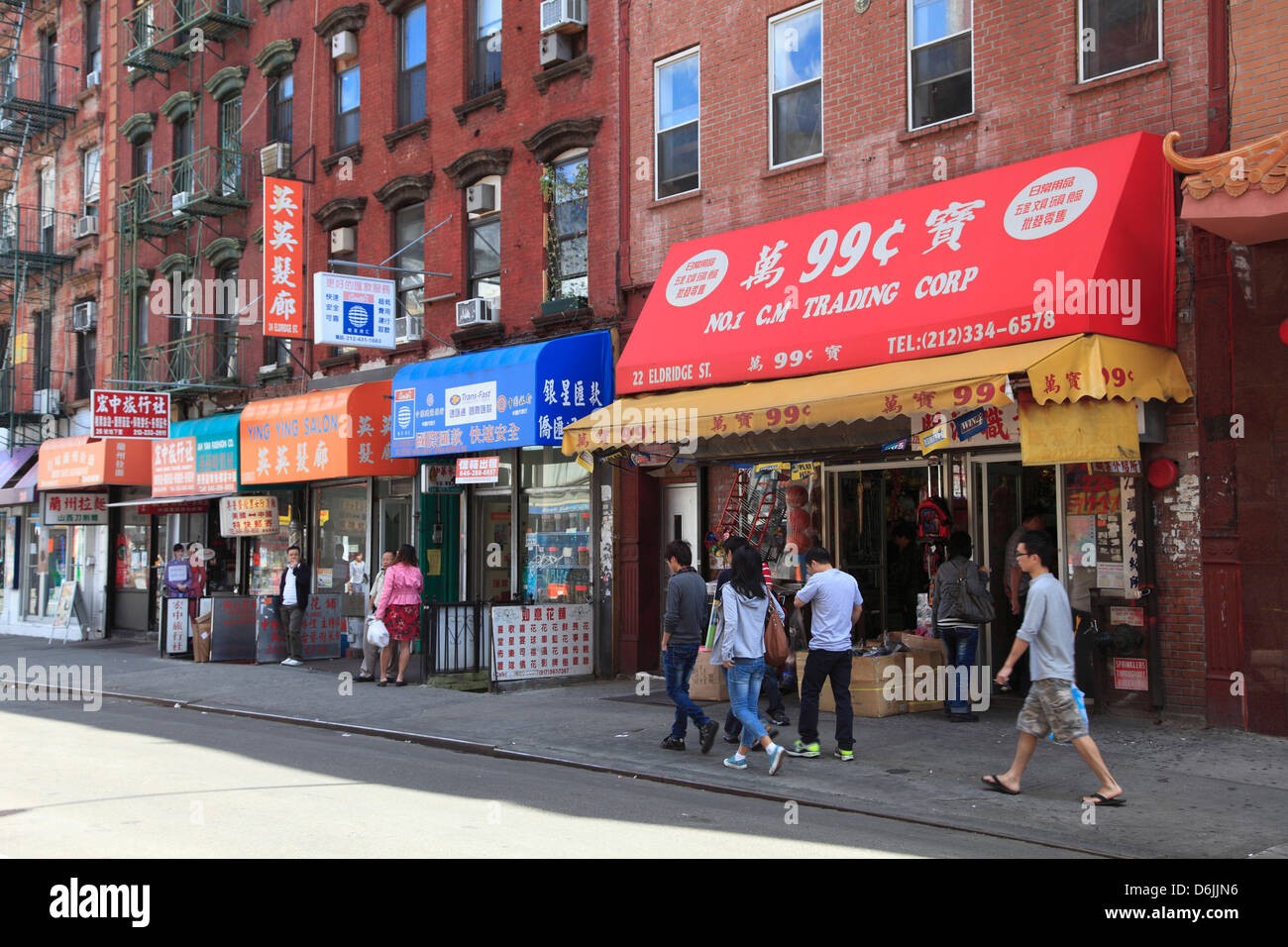 Street scene, Chinatown, Manhattan, New York  City, United States of America, North America Stock Photo