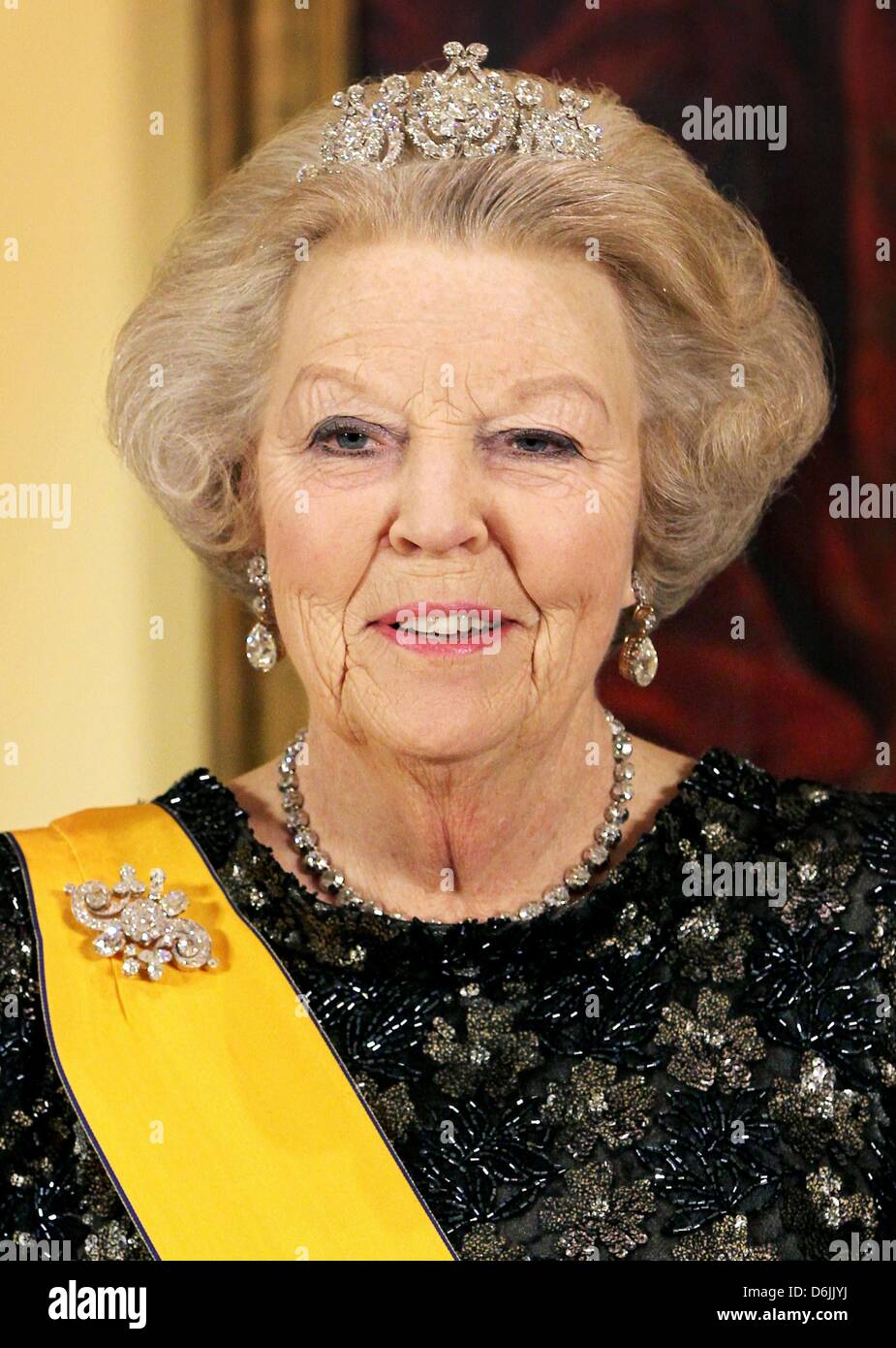 Queen Beatrix of the Netherlands poses for official pictures prior to
