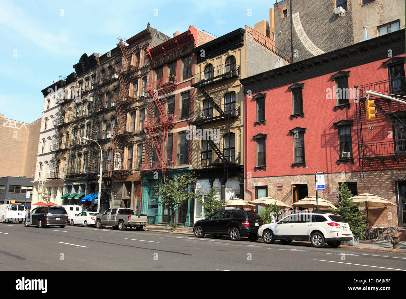 Street scene, Tribeca, Manhattan, New York City, United States of America, North America Stock Photo