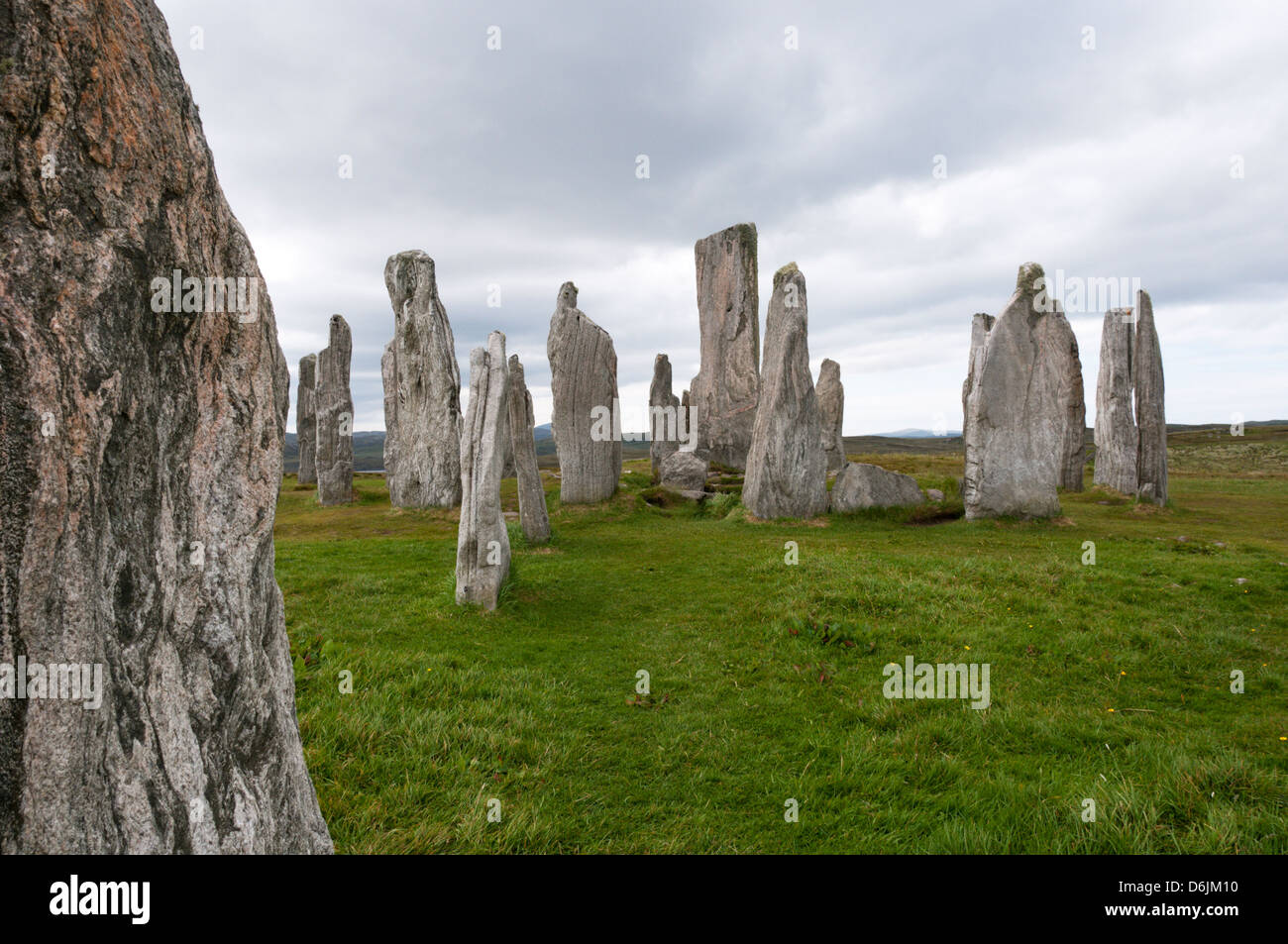 Callanish I stone circle and avenue on the Island of Lewis in the Outer Hebrides, Scotland Stock Photo
