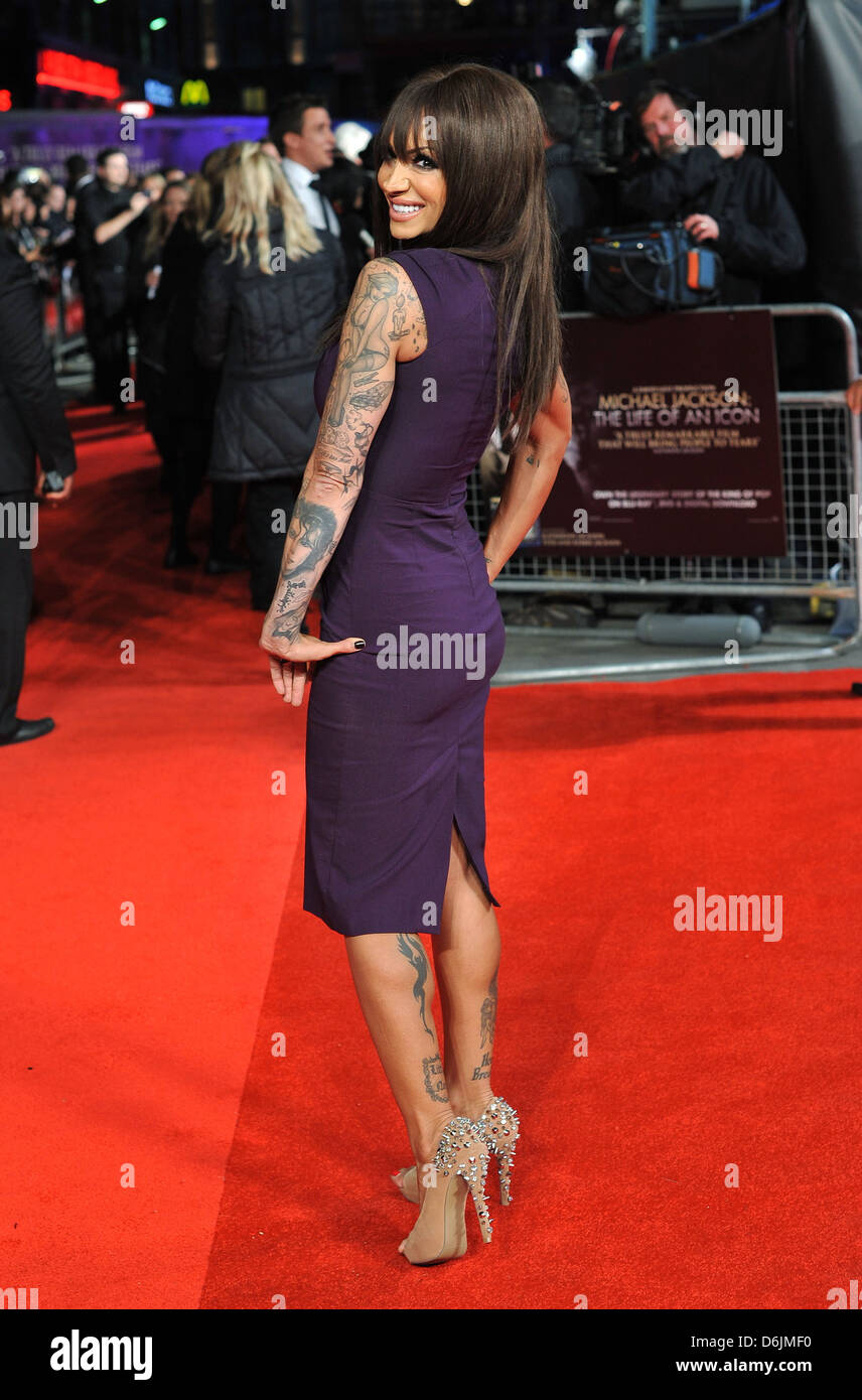 Jodie Marsh 'Michael Jackson: The Life of an Icon' film premiere held at the Empire Leicester Square - Arrivals. London, Stock Photo