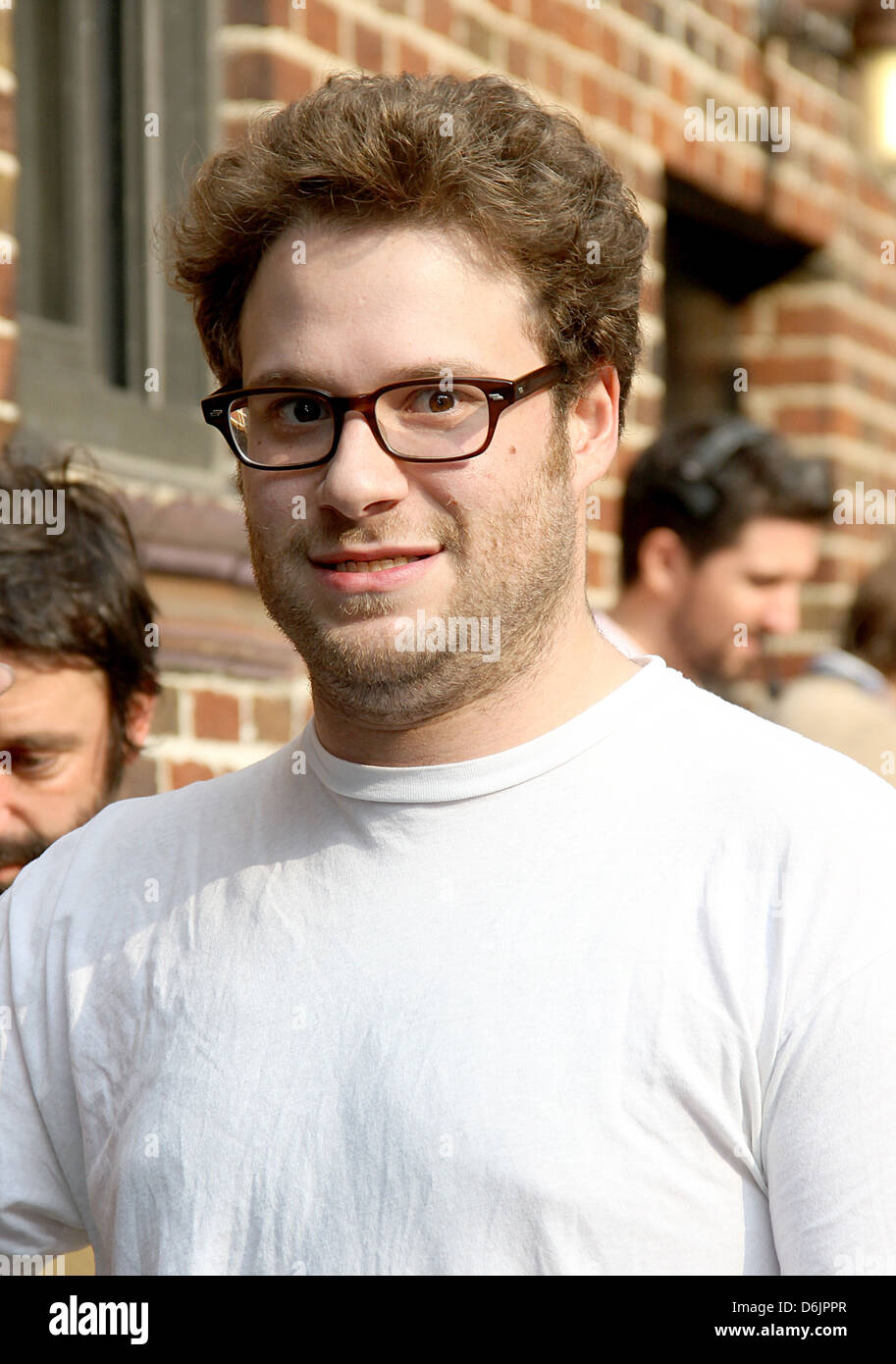 Seth Rogen 'The Late Show with David Letterman' at the Ed Sullivan Theater - Arrivals New York City, USA - 26.09.11 Stock Photo