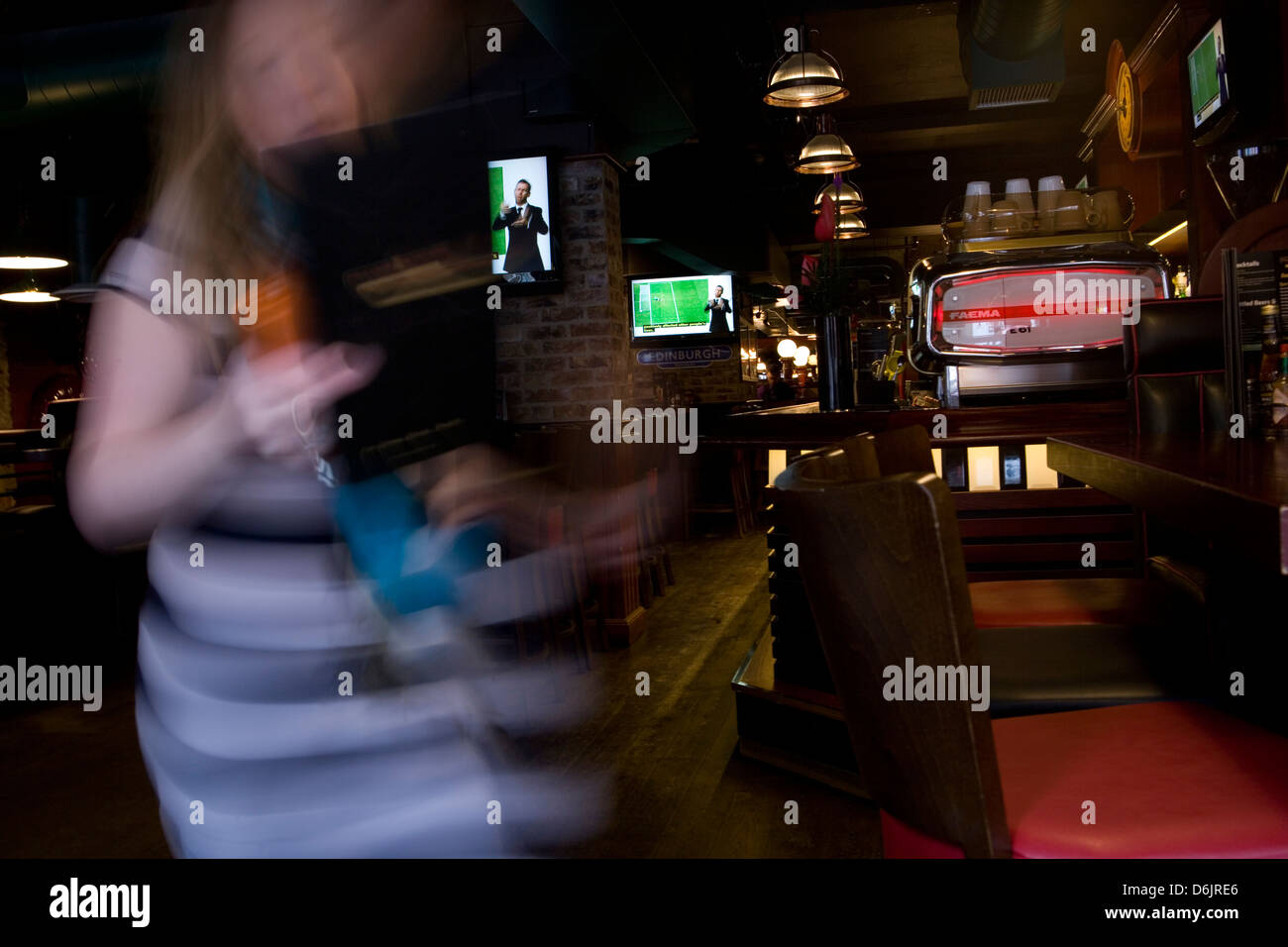 American restaurant bar in Edinburgh Stock Photo Alamy