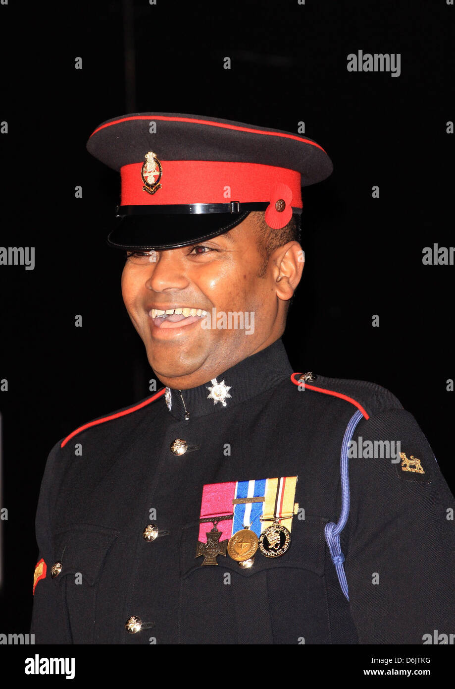 Lance Corporal Johnson Beharry VC Michael Jackson: The Life of an Icon UK film premiere held at the Empire cinema - Arrivals Stock Photo