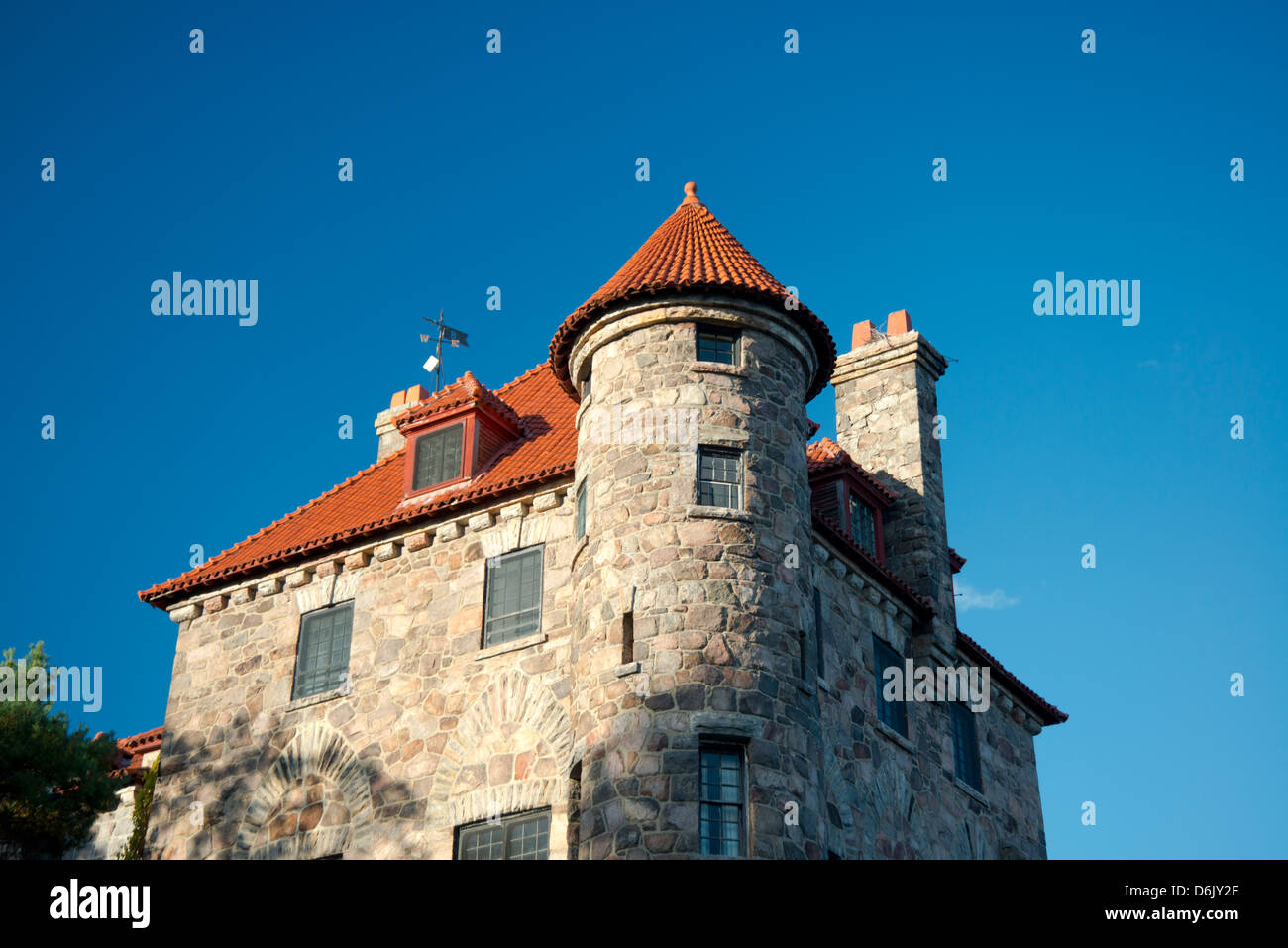 Singer Castle on Dark Island on the St. Lawrence River, New York State, United States of America, North America Stock Photo
