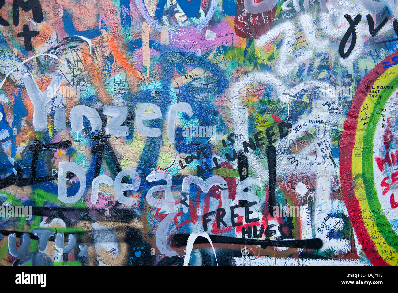 John Lennon Wall, Prague Stock Photo