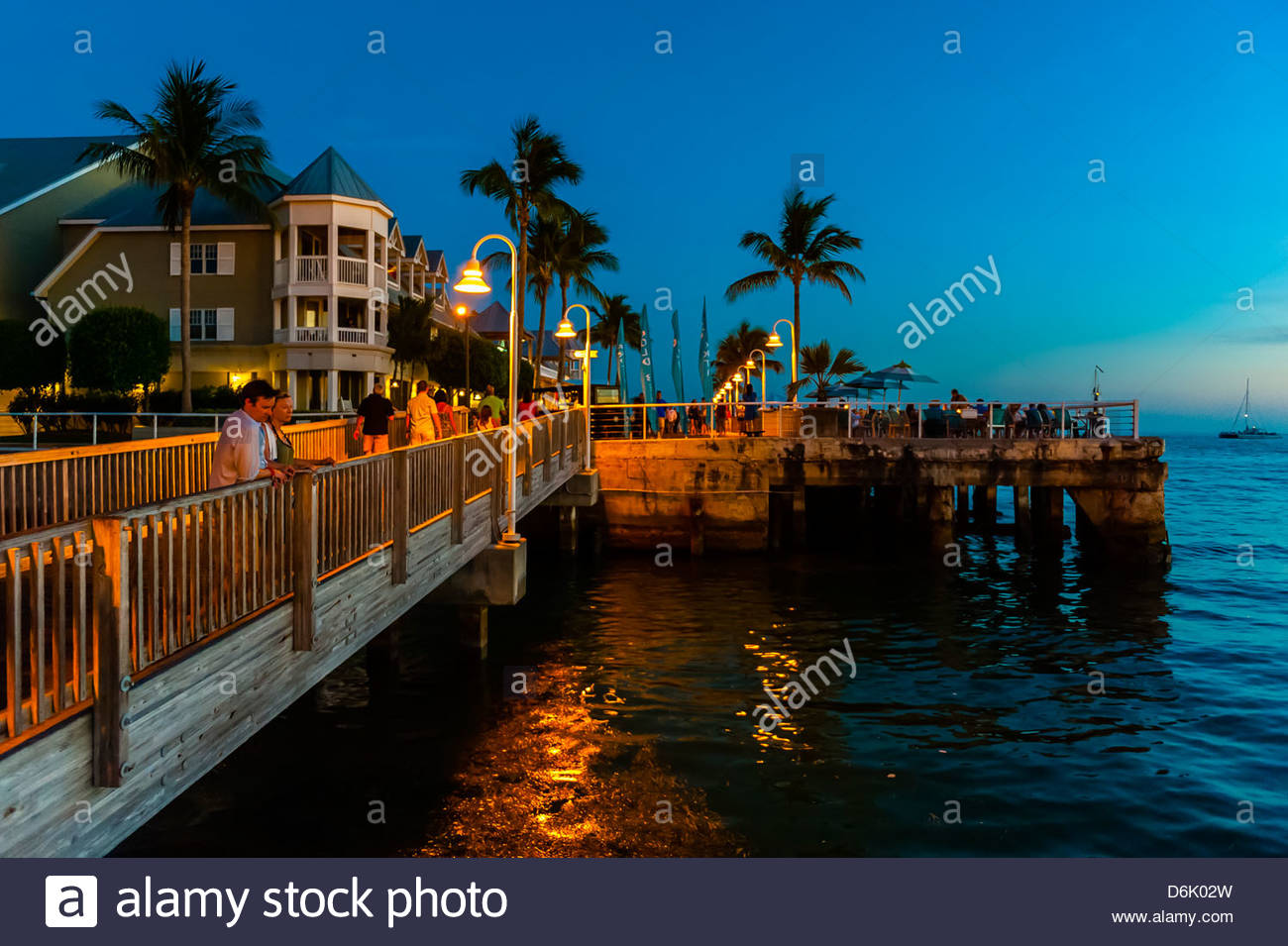 Sunset celebration, Mallory Square, Key West, Florida Keys, Florida ...