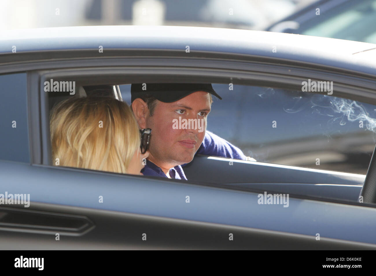 James Stunt and Petra Ecclestone leaving E. Baldi restaurant in Beverly Hills after having lunch with friends. The newlyweds Stock Photo